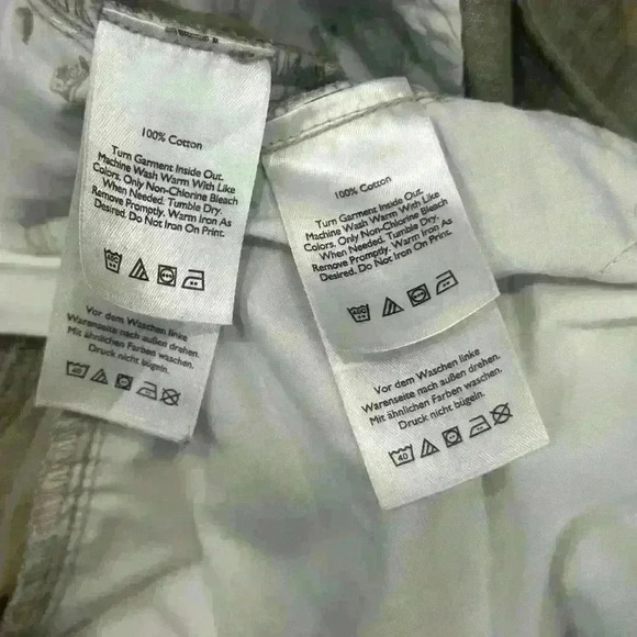 Lot Of 2 Eddie Bauer Chino Khaki Shorts American Flag Print Tag 40 (Act 42) READ - Picture 5 of 16